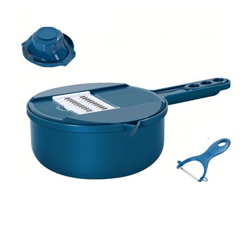 Cortador de verduras multifuncional 12 en 1 azul 9pcs miniatura 1