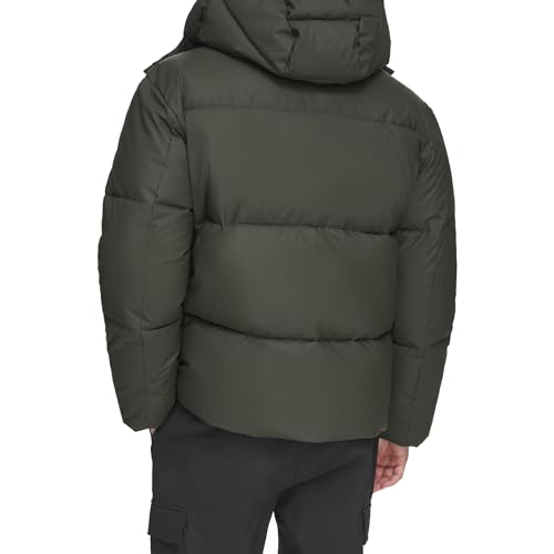 Image of DKNY Men's Quilted Tech Hooded Puffer