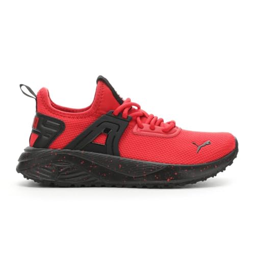 Image of PUMA Unisex-Child, Pacer 23 Speckle, for All Time Red-PUMA Black, Big Kid, 7