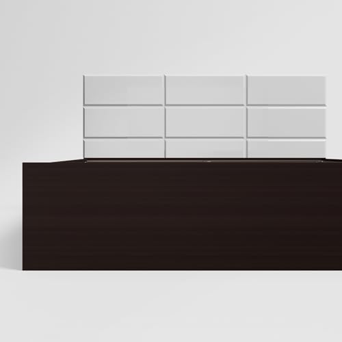 Image of Interio by Godrej Bed, White Chocolate Wee King Size Engineered Wood Bed with Box Storage, 1-Year Warranty, White, Cinnamon