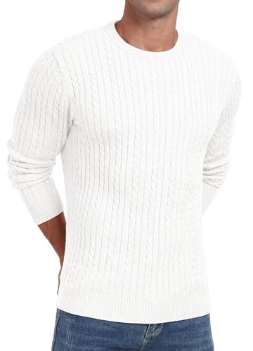 Sailwind Men's Crewneck Pullover Sweater Lightweight Casual Twist Knitted Sweaters2