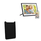 BoxWave Case Compatible with ARZOPA Digital Picture Frame 10.1 in - SlipSuit, Soft Slim Neoprene Pouch Protective Case Cover - Jet Black