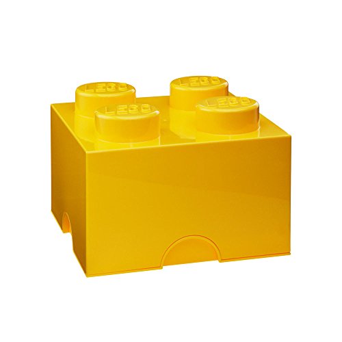 Brique de rangement empilable Jaune - Lego Décoration