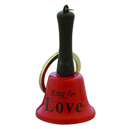 exciting Lives - Ring For Love Mini Bell Keychain - Gift for Valentine's Day, Birthday, Anniversary - for Husband, Wife, Girlfriend, boyfriend - 6.5 x 4.5 cm (Metal)