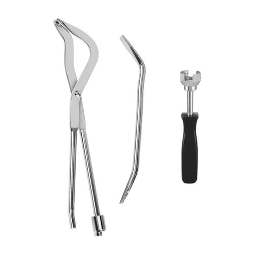Osilly 3PCS Car Drum Brake Tool Kit Includes Spring Compressor Tool Brake Spoon Double Ended Plier Automotive Drum Repair Installer Remover Adjustment Tool Set Universal for Vehicles (Black)