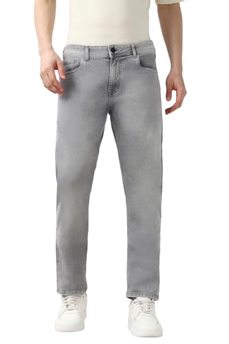 Image of Peter England Men's Slim Tapered Jeans | Denim | Casual Wear | Modern Fit