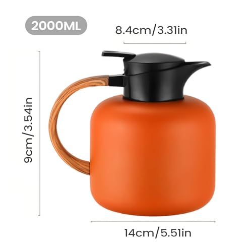 Jarras térmicas – Servidor de jarra de agua de noche, dispensador de bebidas aislantes de cocina para el hogar, recipiente para verter líquidos, jarra para servir refrescos | Camping para jugo frío - imagen 6