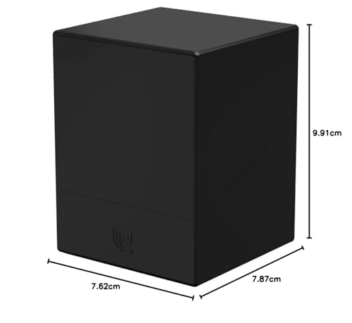 Image of Ultimate Guard Boulder Solid 100+, Deck Case for 100 Double-Sleeved TCG Cards, Black, Secure & Durable Storage for Trading Card Games, No Transparency