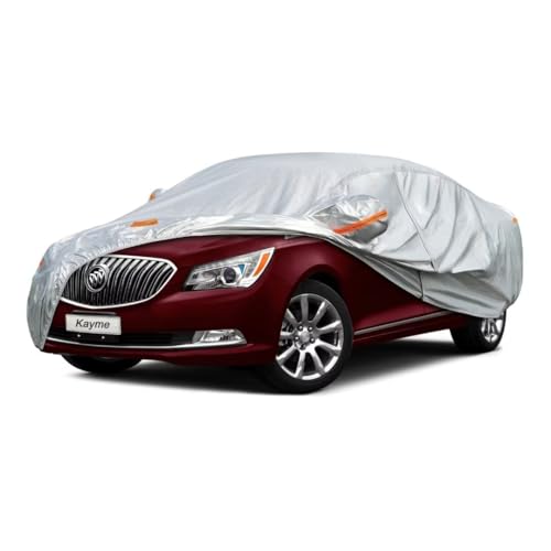 Kayme Sedan Car Cover Fit for Buick Lucerne (2006-2011) Automobiles All Weather Waterproof, Outdoor Cover Sun Rain Protection, with Lock and Zipper Do