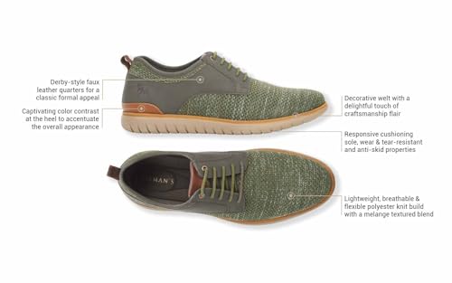 Image of Neeman's The Derbies for Men | Knit Base and Faux Leather Derby Sneakers | Comfortable and Breathable Mesh