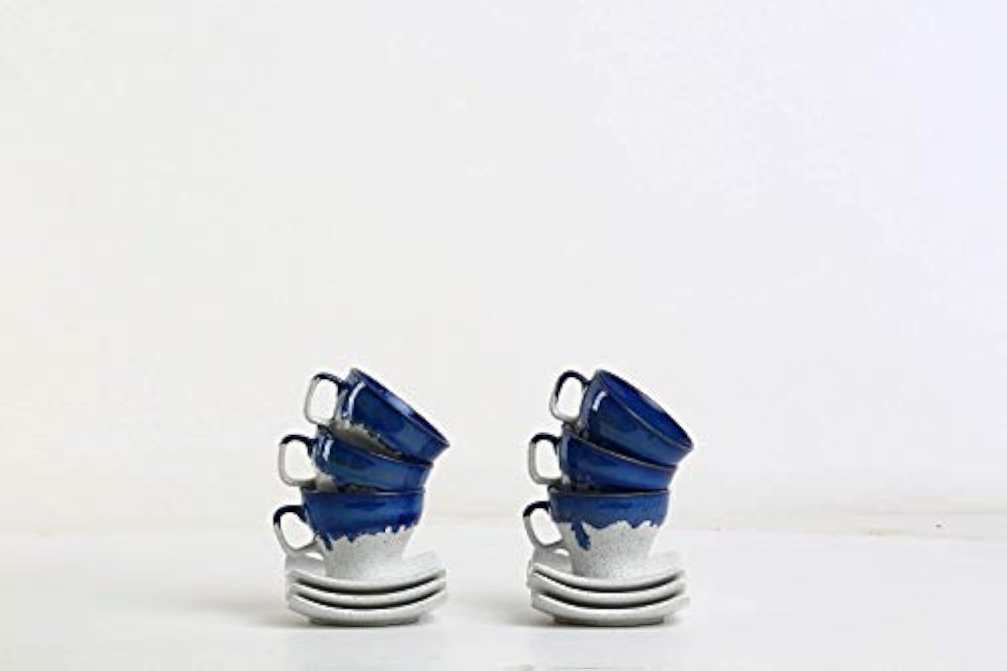 Ceramic Handmade Blue & White Studio Tea Set, 15 pcs
