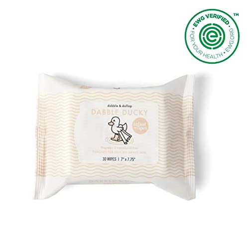 Dabble & Dollop Infant Face & Neck Wipes - Natural Baby Wipes, Fragrance & Essential Oil-Free, 100% Usa-Made, Compostable, Plant-Based Fibers, Vegan (Set Of 2) #TOP6