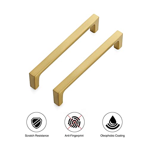 Ravinte 30 Pack Solid 5 Inch Square Cabinet Handles - Brushed Brass Drawer Pulls - Kitchen Hardware and Handles by Ravinte - Image 5