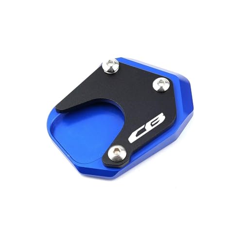 �z���_�ɑΉ� CB500X CB650R CB500F CB125R CB300R CB400X CBR650R �I�[�g�o�C�L�b�N�X�^���h�t�b�g�p�b�h�T�C�h�X�^���h����(Blue)