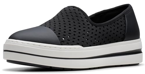 Clarks CloudSteppers Women's Audreigh Star Loafer, Black, 9.5 M US