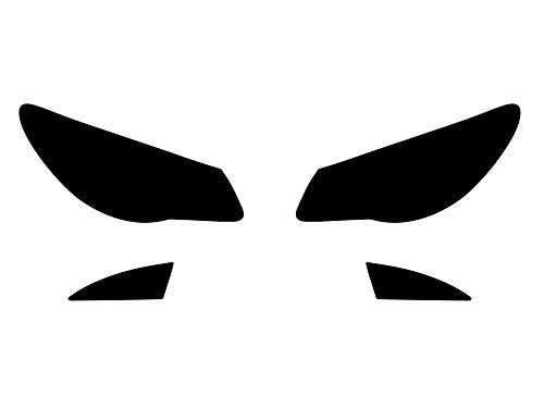 Rvinyl Headlight Tint Covers Compatible with Hyundai Elantra 2007-2010 (Sedan) - Blackout Smoke