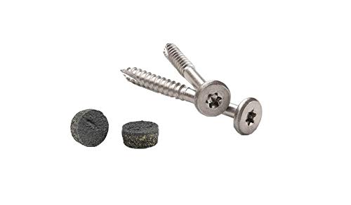 Pro Plug System for Fascia Plug and Screw Kit - Trex Pebble Grey Fascia Plugs and Stainless Steel Screws- 9 x 1-7/8 T-20 Star Dr- 100 Pieces