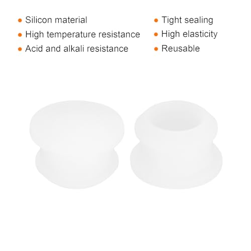 Image of MECCANIXITY Silicone Snap in Locking Hole Plugs Rubber Panel Seal Cover Flush Type Panel Round for Kitchen Rubber Bulkheads Waterproof Sealing Plugs 14mm /0.55 Inch Dia Transparent,Pack of 10