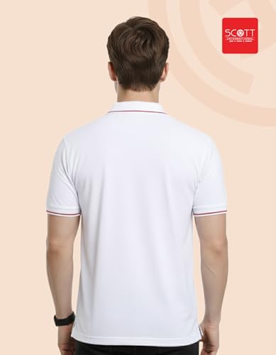 Image of Scott International Cotton Polo T Shirt | Collar Tshirts | Half Sleeves Plain T Shirt | T-Shirt |Tshirt for Men Stylish | Men's Tshirt