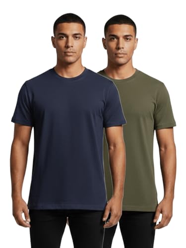 Image of Dollar Easy Fit Cotton Blend Pack of 1 Solid Men's Round Neck T-Shirt