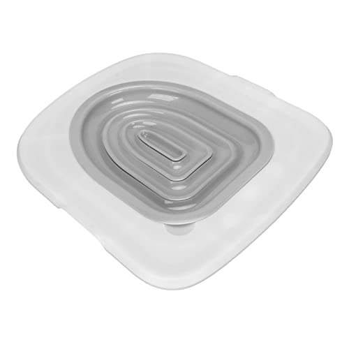 Kit de Dressage Siège Toilette Chat Siège Dressage Toilette Chat Kit Dressage Toilette Chat Universel Réutilisable Respectueux l'environnement Chat (Plateau Blanc, 1...