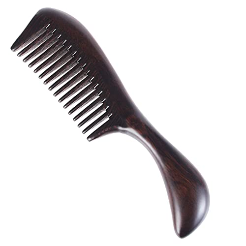 Peine de Madera Natural Sandalwood Antiestático miniatura 1