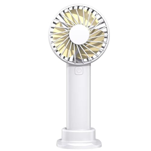 Mini ventilateur portable rechargeable USB blanc à 3 vitesses - 2