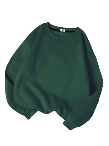 Image of SXV STYLE Solid Plain Unisex Cotton Oversized Baggy Sweatshirt