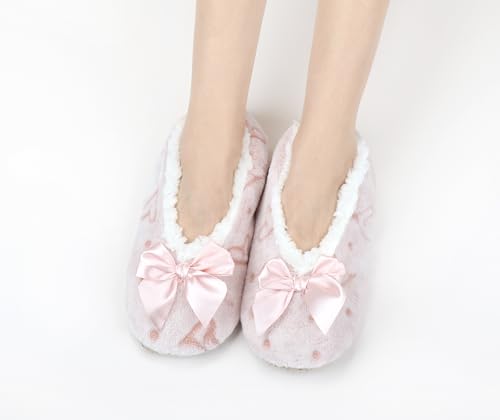Image of Keyela Women Cozy Warm Slipper Socks, Non Slip Gripper Indoor House Socks | Soft warm cozy fabric, gripper anti-slip bottom for bedroom, lounge and all indoor daily use