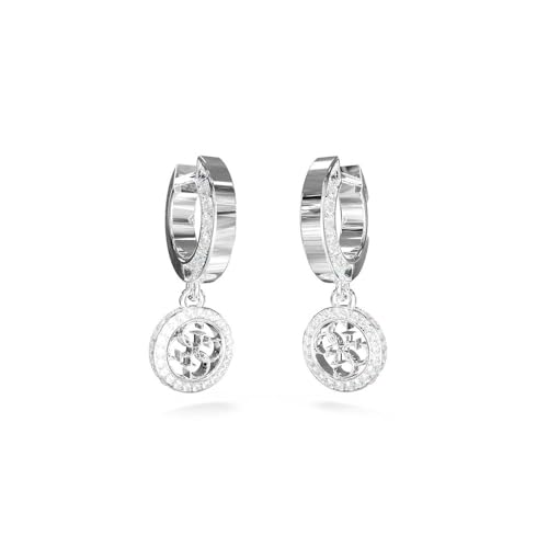 GUESS N/A Mixte Boucles d'oreilles Guess 4G Crush JUBE04165JWRHT-U acier inoxydable, argent métallique, N/A