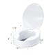 VEVOR Toilettensitzerhöhung Erhöhter Toilettensitz, 10 cm, 136 kg Tragkraft, Universelle Toilettensitzerhöhung, Schraubstangenverriegelung, mit Toilettensitz, für Behinderte, Patienten, Schwangere
