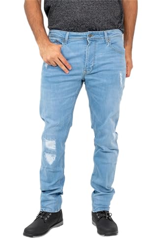 RDL Mens Ripped Jeans - Repaired Ripped Jeans for Boys Slim Fit