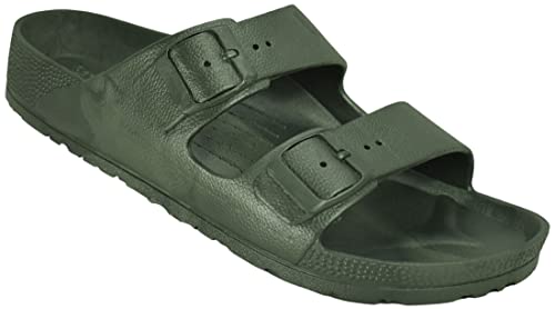 RocSoc Tecs Two Strap PVC Summer Sandals For Men, Blister Resistant, Eco Friendly, UV Protected Open Toe Versatile Grippy Sandal