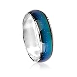  Emotion Gefühl Magic Ring Mood Ring Farbveränderbarer Legierungs Ring Farben änderndes Finger Passende Ringe Schmuck für Männer Frauen