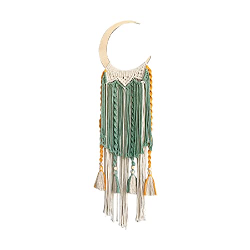 Tapisserie lune macramé et décoration murale bohème chic fait main