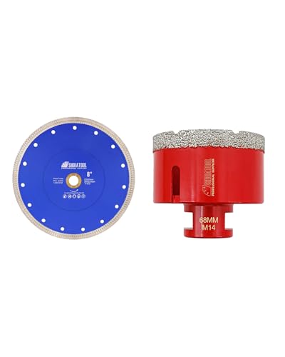 Forets diamant 68mm trépans et disque à tronçonner diamant SHDIATOOL haute résistance