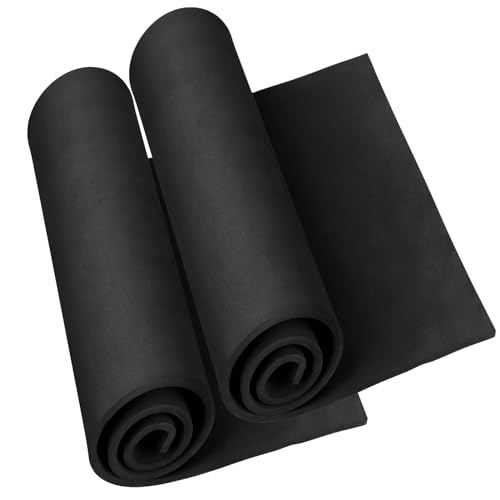 Do²ping 2 Pack Goma EVA Negra, Espuma EVA 5mm, 35.5 x 150cm EVA Foam Cosplay, alta densidad 86kg/m3 Rollo Goma EVA para Costume Proyecto DIY (2PCS 5mm Negro)