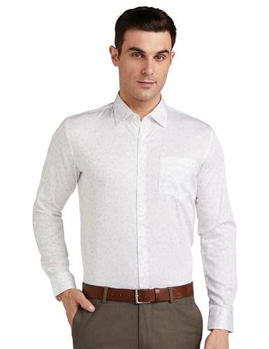 Image of Van Heusen Formal Printed Shirt for Men| Premium Cotton| Full Sleeves| Slim Fit |Breathable Fabric