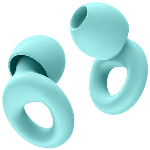 HOYIO Ear Plugs for Noise ReductionSuper Soft Reusable Hearing Protection in Flexible Silicone for Sleep Noise Sensitivity & Flights-8 Ear Tips in XS/S/M/L27dB Noise CancellingLight Blue