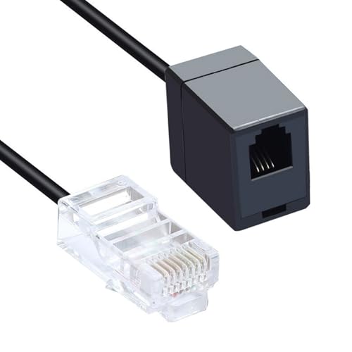Phone Lines To Ethernet Adapter – 14 Inch Converter Cable, Telephone Connector, Jack Adapter | Durable Connector Efficient Signal Transfer Compatible Landline Telephone Service Easy Installation Use