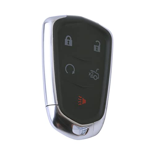 XINXUSONG Compatible with Cadillac SRX XTS Escalade ATS CTS HYQ2AB 315MHZ Car Key Fob Keyless Control Entry Remote 5 Button Vehicles Replacement