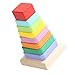 TOYANDONA Impilabile in Legno Giocattolo Arcobaleno Stacker di Nidificazione di Puzzle di Bilanciamento del Giocattolo Impilabile in Legno Stacker Educativi Giocattolo di Puzzle per I