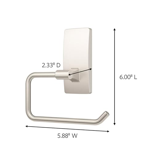 image for Command Toilet Paper Holder Satin Nickel with Water Resistant Command 