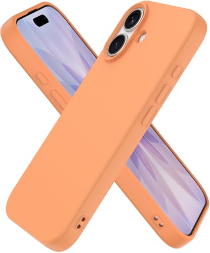 iYavvort Compatible with iPhone 17 Case, Shockproof Liquid Silicone Protective Phone Case with Soft Anti-Scratch Microfiber Lining Ultra Slim Drop Protection Phone Cover (Coral)