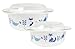 Now Designs Mod Glass Retro Glass Bakeware (Set of 2), Meadowland Design