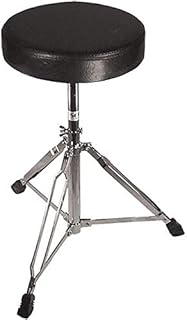 Scott Percussion - Sgabello cromato per batteria, a 2 bracci, colore nero