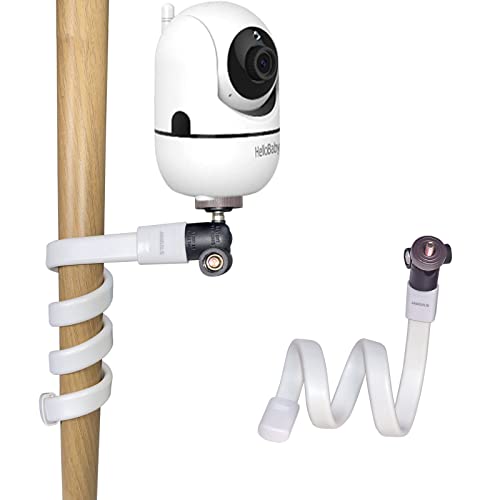 JAMUILS Supporto Flessibile per Videocamere per Bambini con Mini Testa Treppiede, Foro Filettato da 1/4 Pollici Compatibile con Hellobaby Arlo Motorola Babyphone