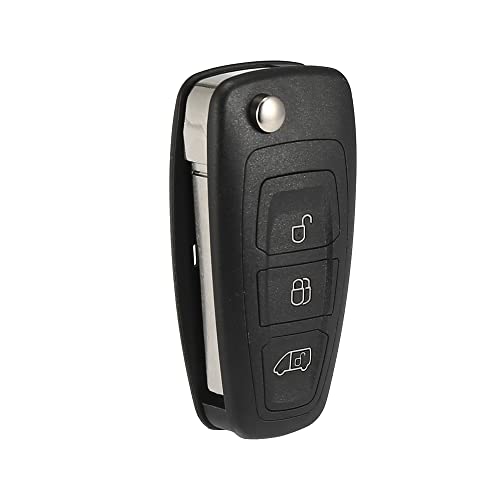 X AUTOHAUX 3 Key Button Car Key Fob Flip Key Case Shell for Ford Transit Tourne