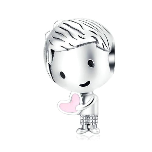 Charm a forma di bambino in argento Sterling 925, charm per anniversario, charm per compleanno, charm per bracciale Pandora (Bambino A)