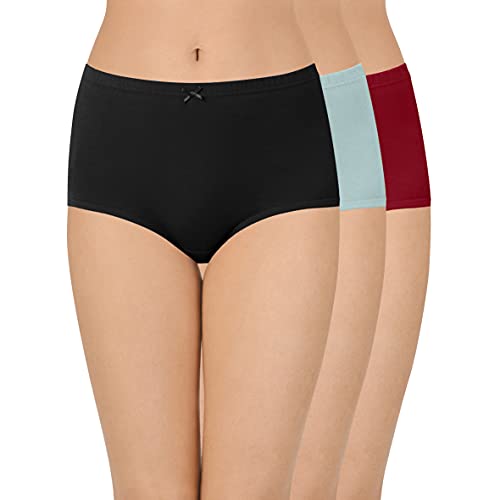 Image of Amante Solid High Rise Full Coverage Full Brief Panties (Pack of 3)